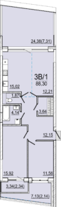 Планировка 3В/1