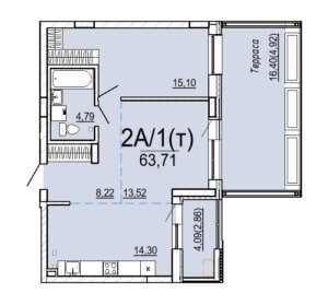 Планировка 2А-1